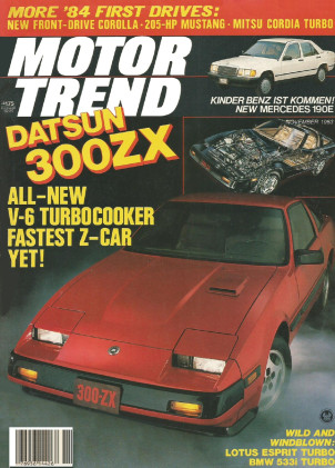 MOTOR TREND 1983 NOV - ESPRIT, MUSTANG GT, ZX-TURBO